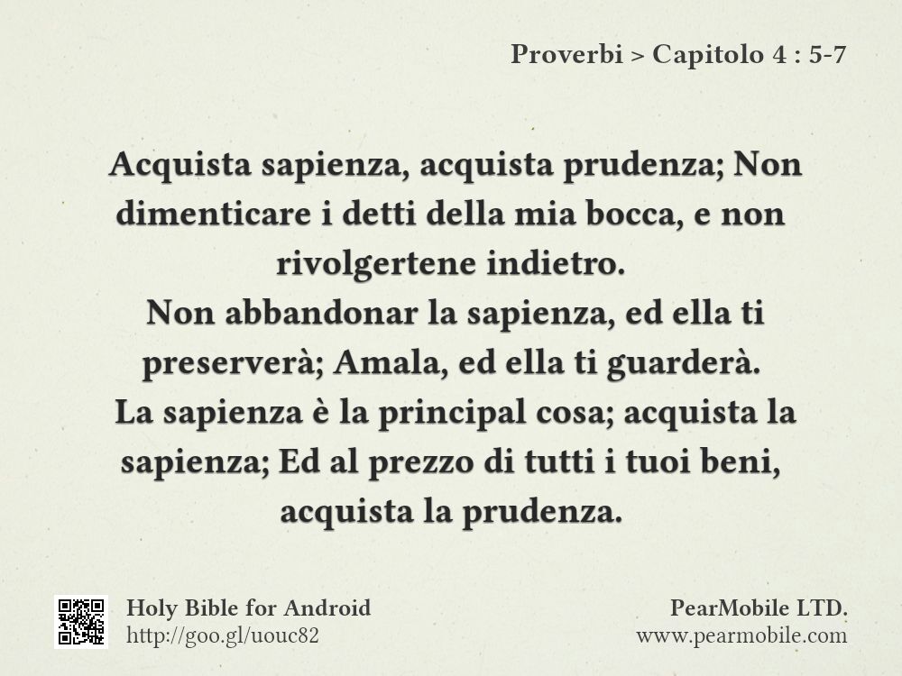 Proverbi, Capitolo 4:5-7